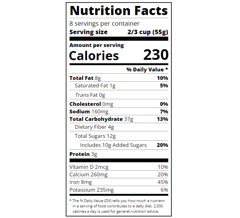 Nutrition Label